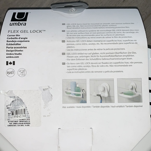 Umbra Corner Shelf Gel Lock - Picture 4 of 5
